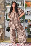 Bibi Gingham Pocket Tunic Naturals